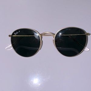 Ray-Ban round metal classic, gold, polarized